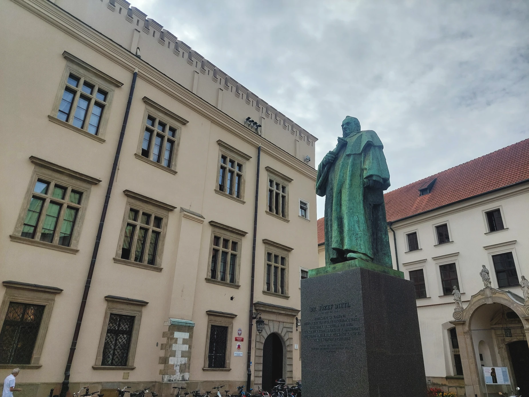 Pomnik Józefa Dietla, Prezydenta Krakowa, przed Magistratem, fot. Redakcja Kraków Live